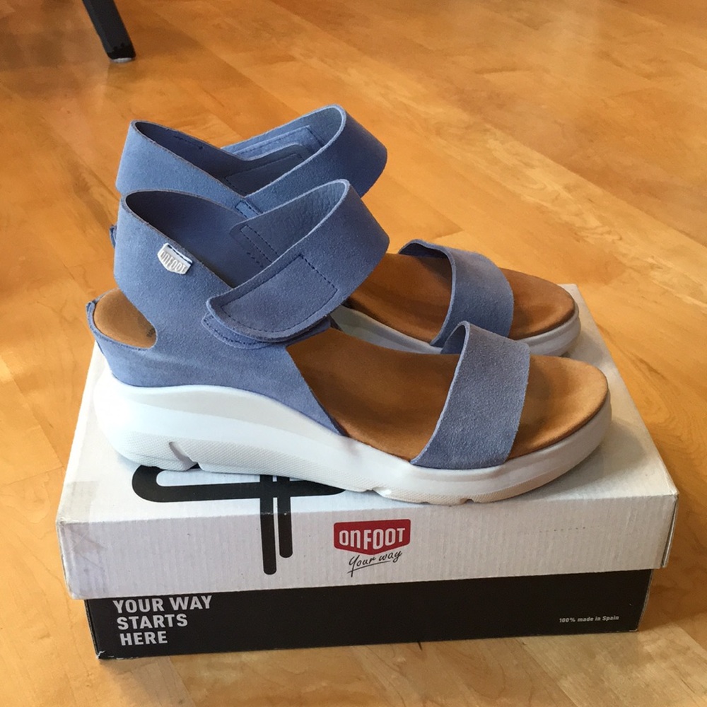 ON FOOT | Java Leather Platform Wedge Sandal